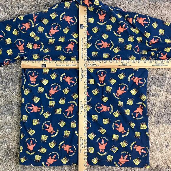 Vintage‎ Y2K SpongeBob SquarePants Nickelodeon Button Up Shirt - Picture 5 of 6